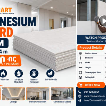 8mm Magnesium Board (MgO Board) 1.22 × 2.44m – Price in Ethiopia